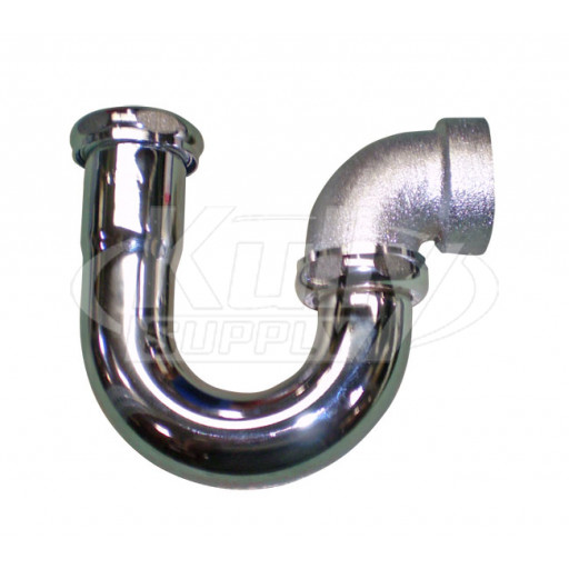 Haws 0005982897 1/4" NPT x 1-1/4" O.D. Satin Chrome-Plated Brass Trap
