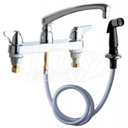 Chicago 1102-E35ABCP Hot and Cold Water Sink Faucet with Side Spray