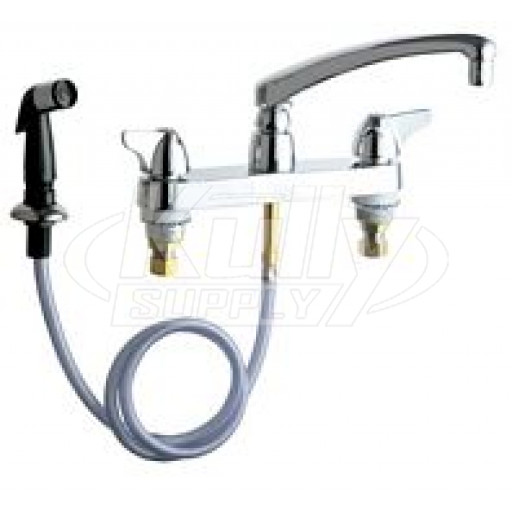 Chicago 1102-XKABCP Hot and Cold Water Sink Faucet with Side Spray