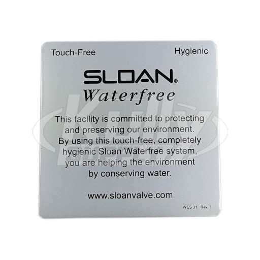 Sloan WES-21 Plaque