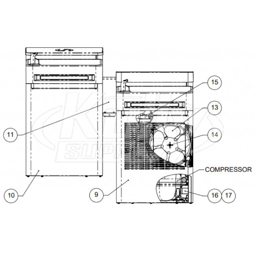 Haws 1202SF & 1202SFH Drinking Fountain Parts Breakdown