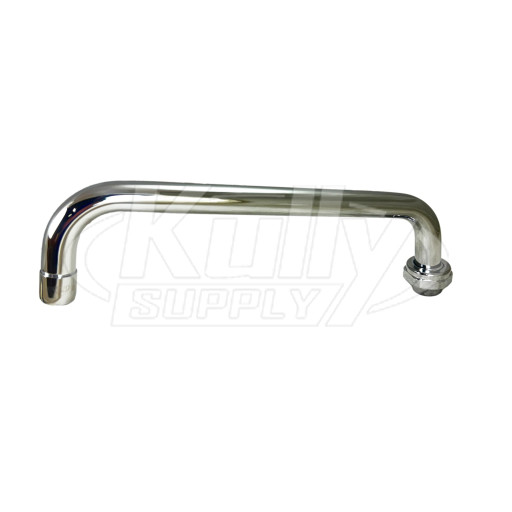 T&S Brass 5SP-10 Nozzle, Swing, 10" Length, 3/4-27 Aerator Outlet