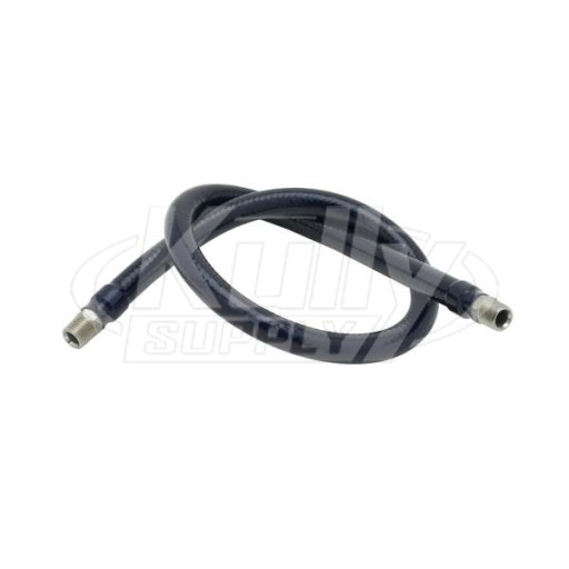 T&S Brass HW-2B-36 Water Hose, Male Fittings, 3/8" Diameter, 36" Long