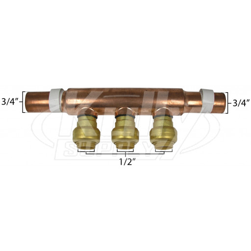 SharkBite 22995 Manifold (3 Port Open)
