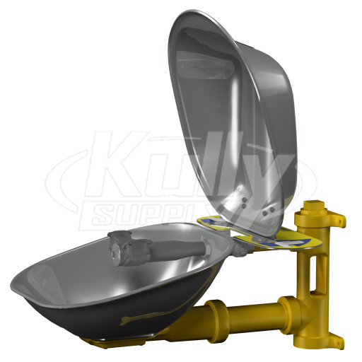 Bradley S19224DC Halo Eyewash, stainless steel bowl & hinged dust cover