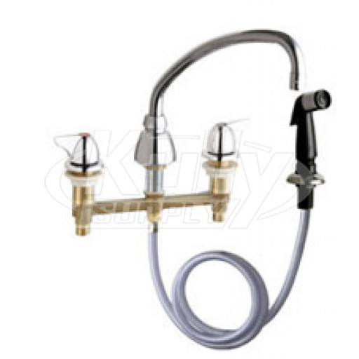 Chicago 200-A1000ABCP Concealed Sink Hot and Cold Water Faucet with Side Spray