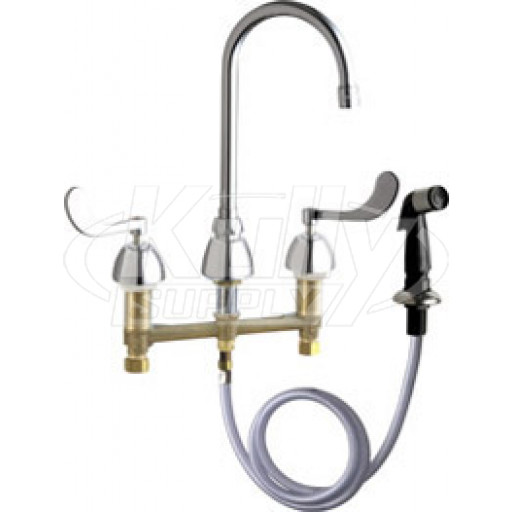Chicago 200-AGN2AE3-317AB Concealed Hot and Cold Water Sink Faucet with Side Spray