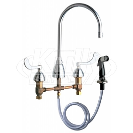 Chicago 200-AGN8AE35-317AB Concealed Hot and Cold Water Sink Faucet with Side Spray