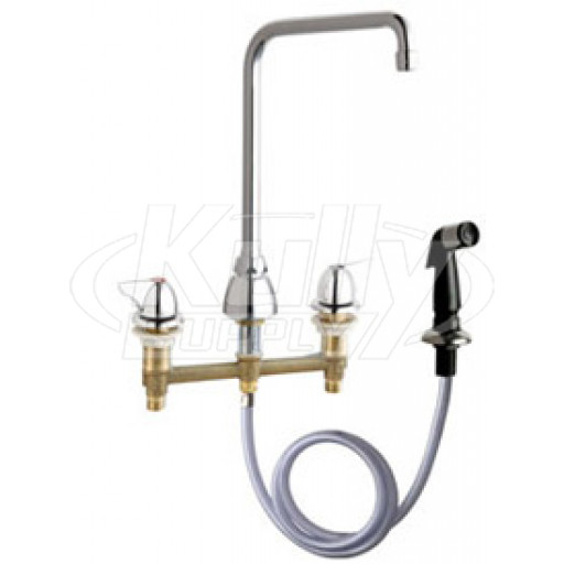 Chicago 200-AHA8-1000ABCP Concealed Hot and Cold Water Sink Faucet with Side Spray