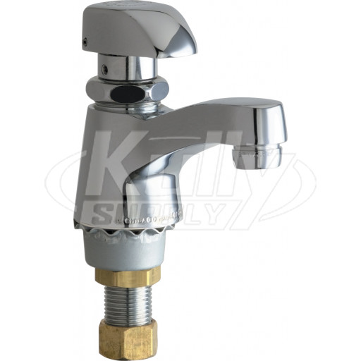 Chicago 335-E12PSHABCP Single Supply Metering Sink Faucet