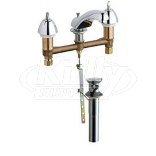 Chicago 404-POLEHAB Concealed Hot and Cold Water Sink Faucet with Pop-up Waste
