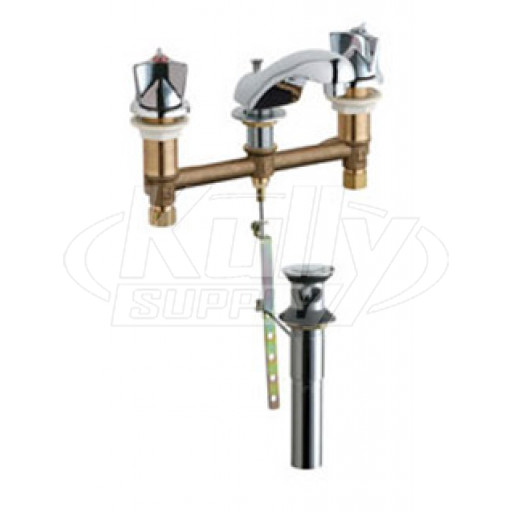Chicago 404-VE2805-950POAB Concealed Hot and Cold Water Sink Faucet with Pop-up Waste