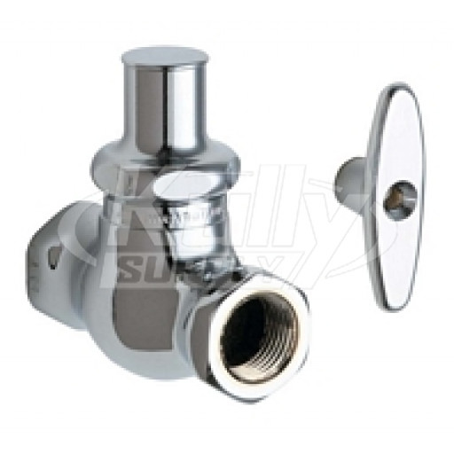 Chicago 45-LKCABCP Straight Stop Fitting with Loose Key