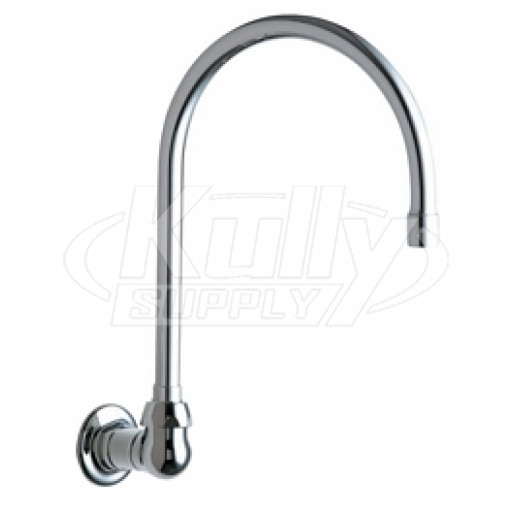 Chicago 629-GN8AE3ABCP Remote Rigid/Swing Gooseneck Spout