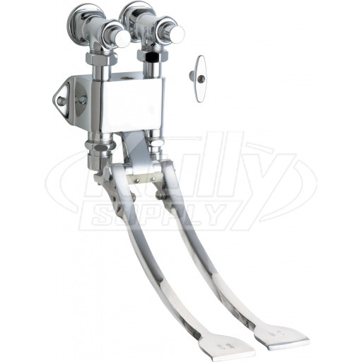 Chicago 834-EPSLOABCP Hot and Cold Water Pedal Box with Extended Pedals
