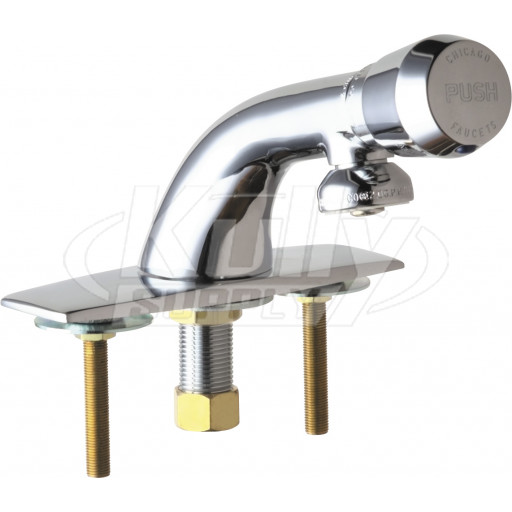 Chicago 857-665PSHABCP Single Supply Metering Sink Faucet