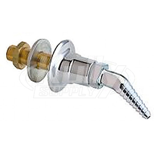 Chicago 986-E7XTCP Wall Flange w/ Serrated Hose Nozzle