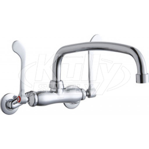 Elkay LK945AT12T6T Wall Mount Faucet, 3"-8" Adjustable  Centers