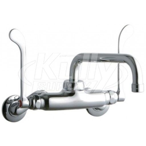 Elkay LK945TS08T6T Wall Mount Faucet, 3"-8" Adjustable  Centers