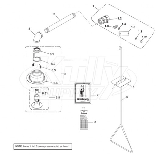 Bradley S19-120FM Parts Breakdown