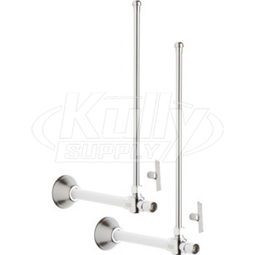 Chicago STB-51-11-PR-AB Angle Stop Ball Valve with Supply Tube and Loose Key Handle - One Pair