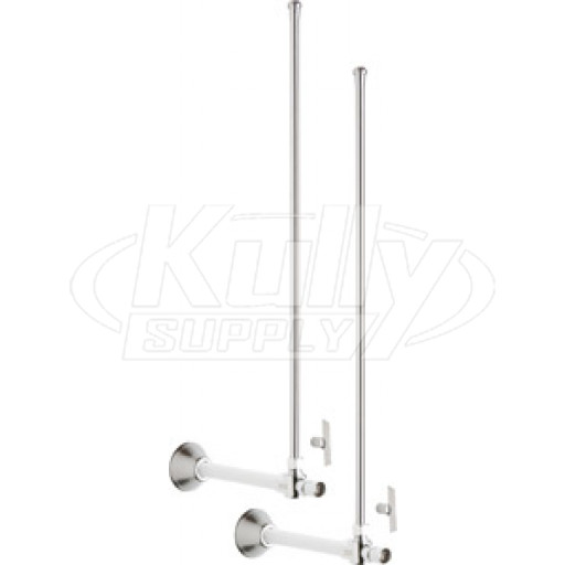 Chicago STB-51-12-PR-AB Angle Stop Ball Valve with Supply Tube and Loose Key Handle - One Pair