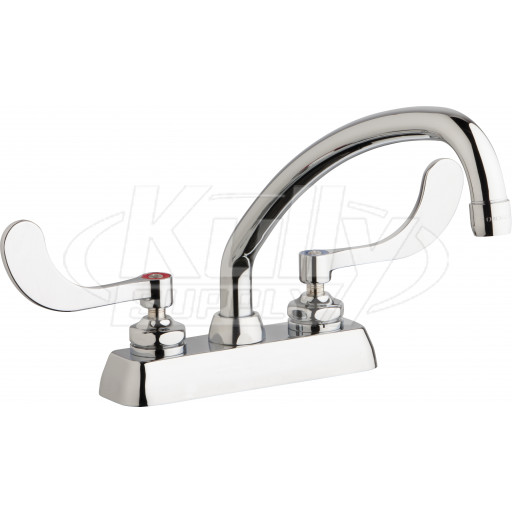 Chicago W4D-L9E35-317ABCP Hot and Cold Water Workboard Sink Faucet
