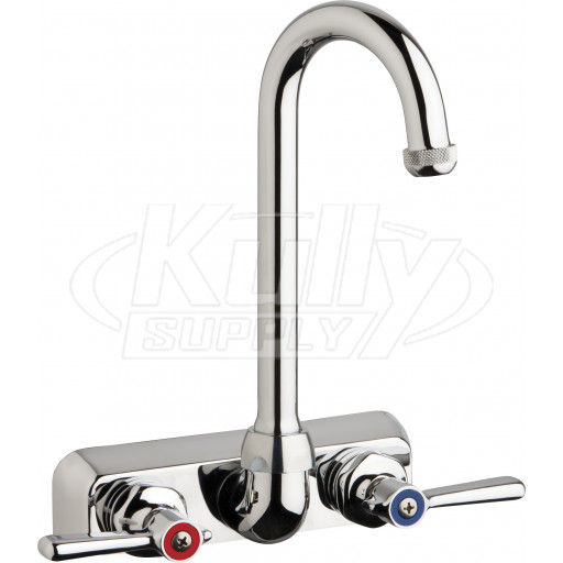 Chicago W4W-GN1AE1-369ABCP Hot and Cold Water Workboard Sink Faucet