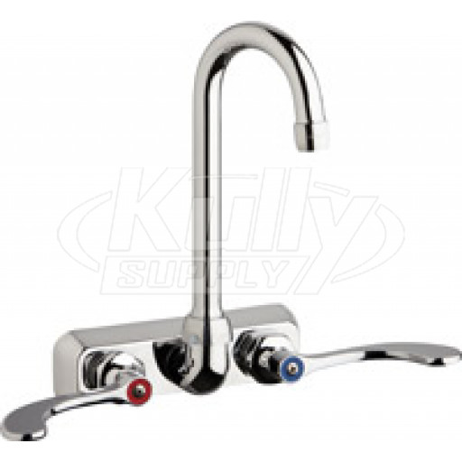 Chicago W4W-GN1AE35-317AB Hot and Cold Water Washboard Sink Faucet