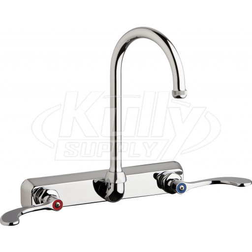 Chicago W8W-GN2AE1-317ABCP Hot and Cold Water Workboard Sink Faucet