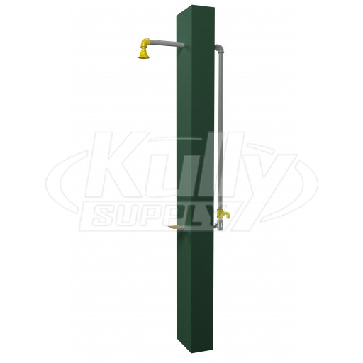 Bradley S19-120HFP18 Frostproof Wall-Mounted Drench Shower (for 12" to 18" Wall Thickness)