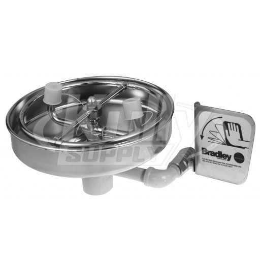 Bradley S19-230H Unmounted Eye/Face Wash (with Plastic Receptor and Spray Ring)