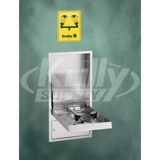 Bradley S19-292PT Barrier-Free Cabinet-Mounted Swing-Down Eye/Face Wash (Discontinued)