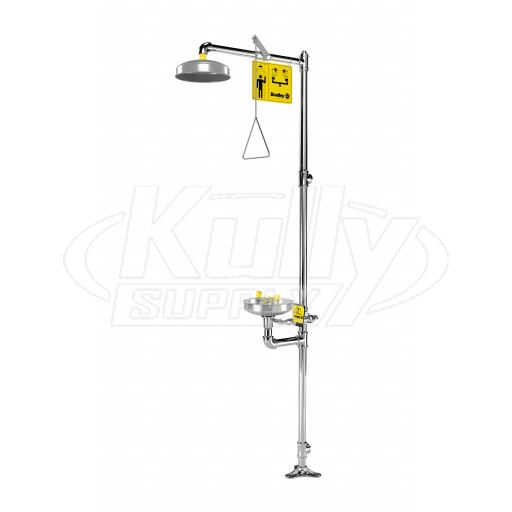 Bradley S19-310JJ Brass Combination Drench Shower & Eyewash (Discontinued)