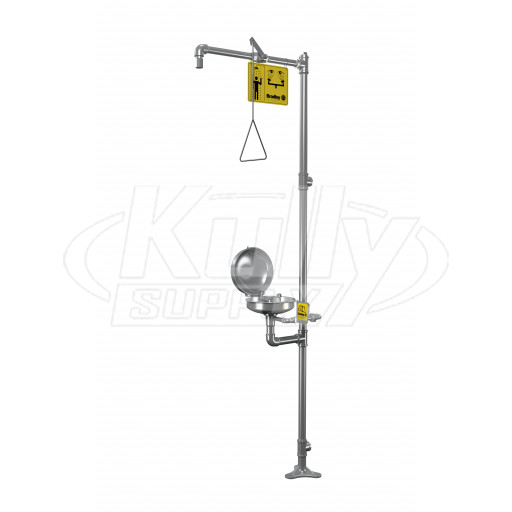 Bradley S19-310SC Stainless Steel Combination Drench Shower & Eyewash