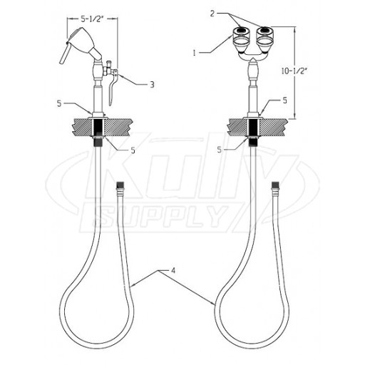 Speakman SE-927 Drench Hose Parts Breakdown