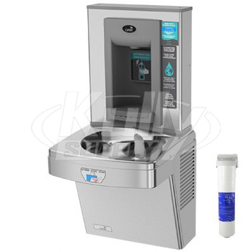 Oasis PGF8EBFT-STN Stainless Steel Sensor-Operated Filtered Drinking Fountain w/ Bottle Filler