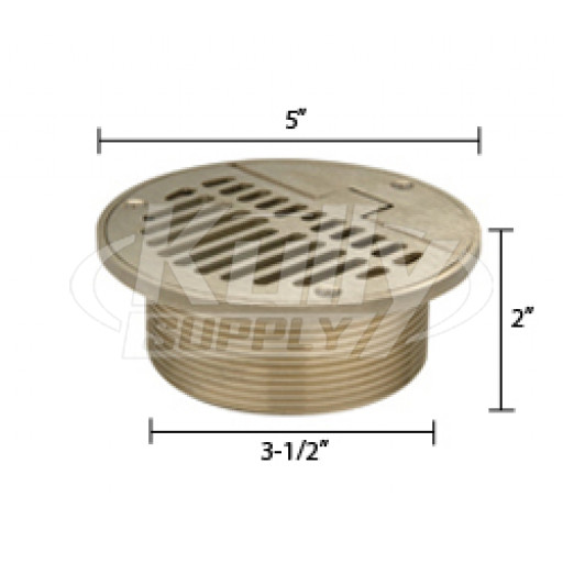 Zurn ZN400-5C Z400 "TYPE C" Round Hinged Strainer - Polished Nickel Bronze Top