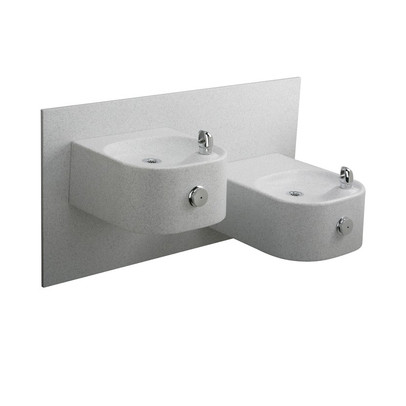 Elkay EDFPVR217RC Premium Composite, NON-REFRIGERATED In-Wall Dual Drinking Fountain with Vandal-Resistant Bubbler