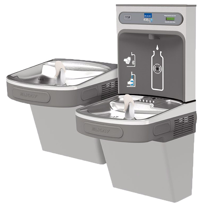 Elkay EZH2O LZSTL8WSLK Filtered Dual-Station Drinking