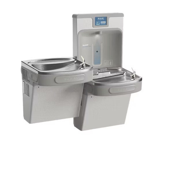 Elkay Enhanced EZH2O LZSTL8WSLP Filtered Dual Drinking Fountain with Bottle Filler