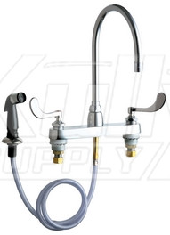 Chicago 1102-GN8AE3-317AB Hot and Cold Water Sink Faucet with Side Spray