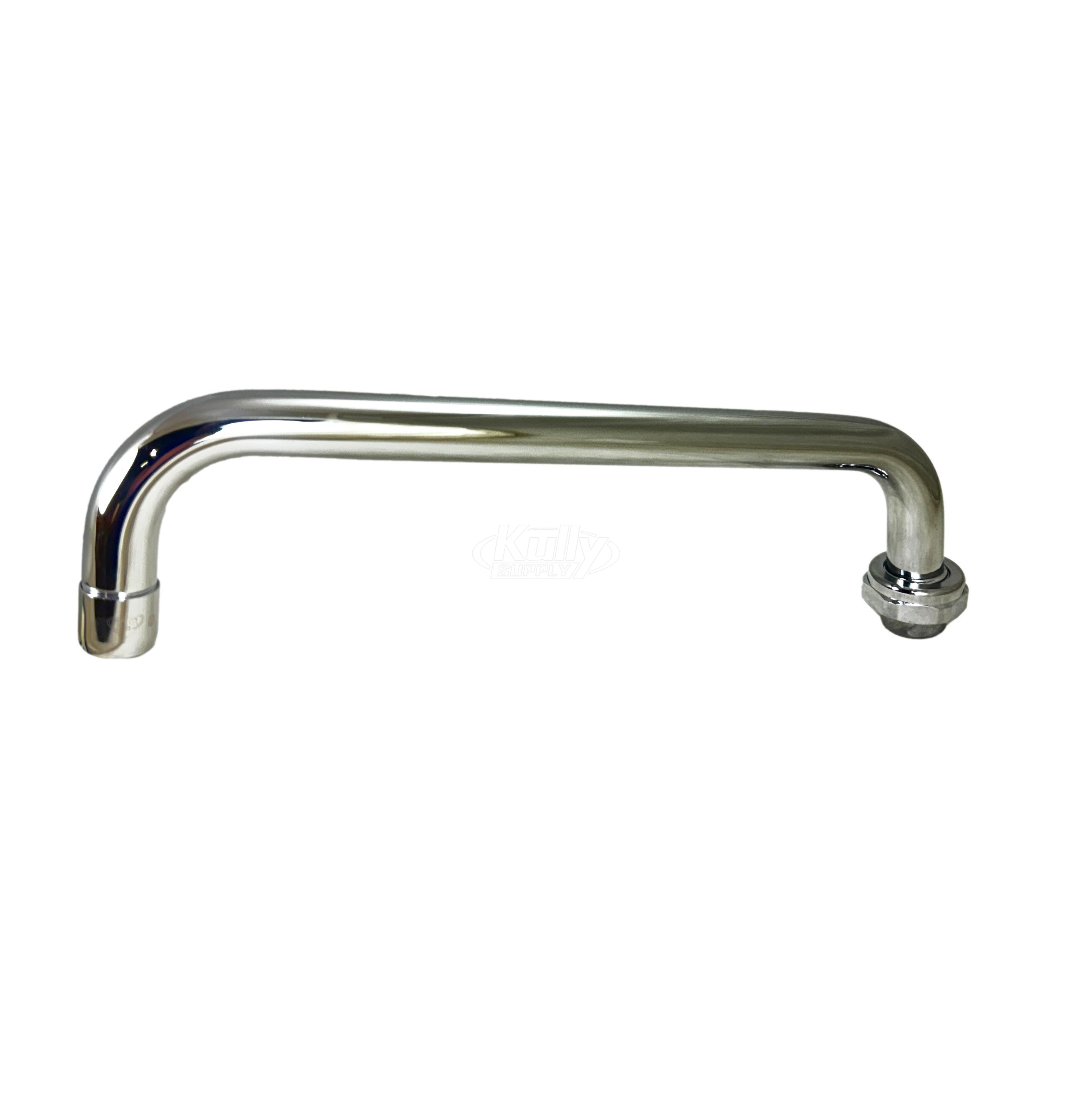 T&S Brass 5SP-10 Nozzle, Swing, 10" Length, 3/4-27 Aerator Outlet