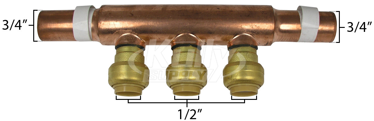 SharkBite 22995 Manifold (3 Port Open)