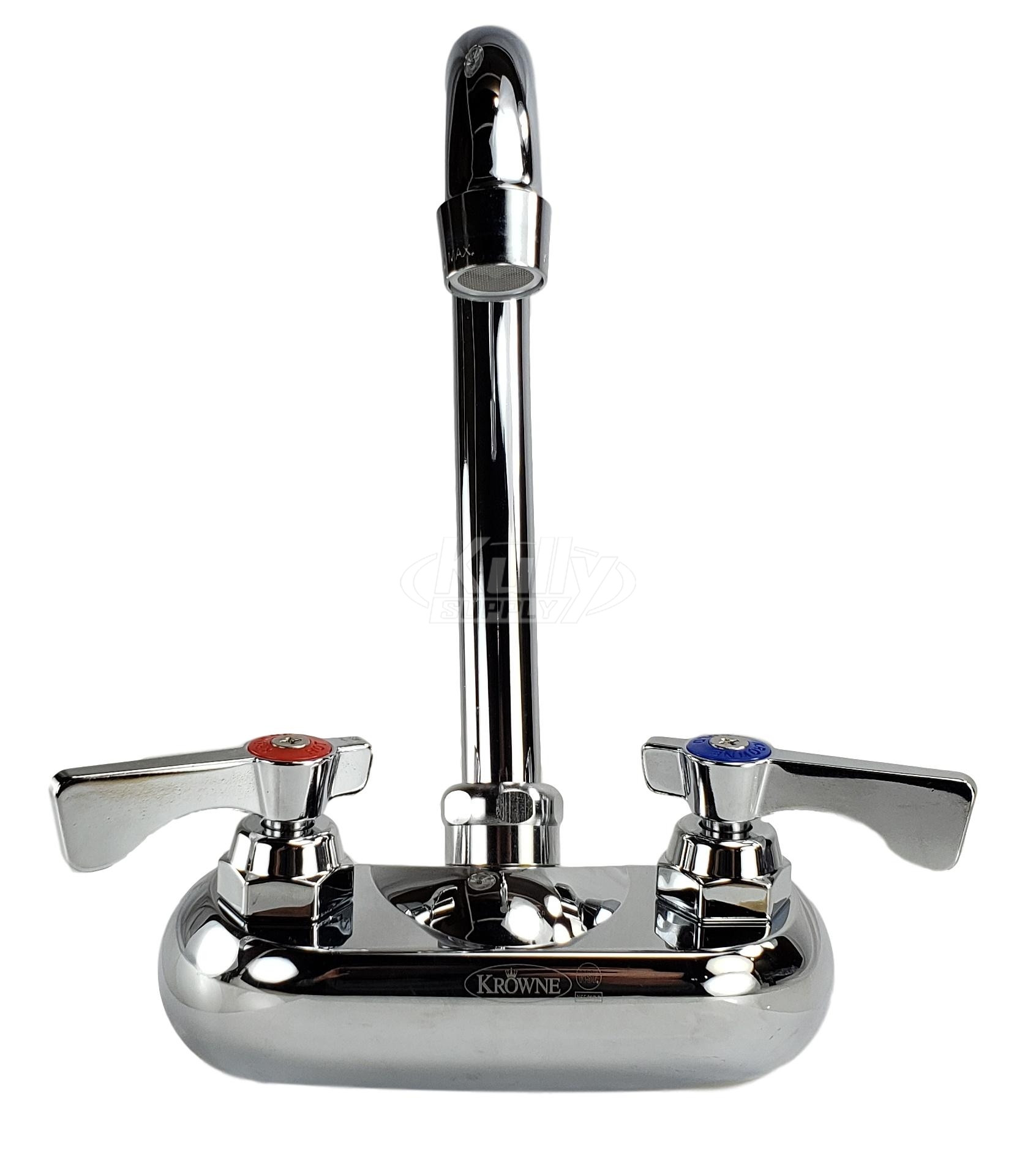 Krowne 10-400L 4" Wall Mounted Gooseneck Faucet