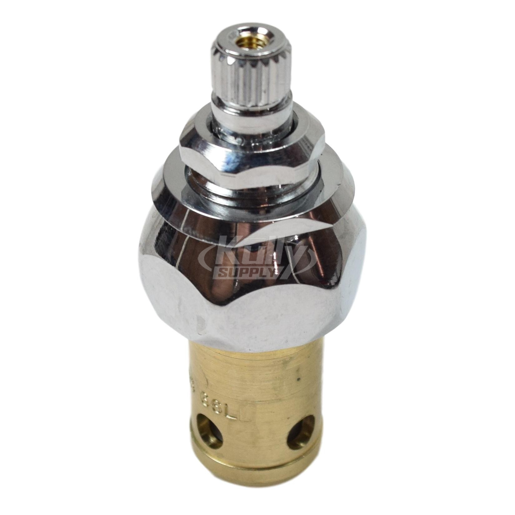 T&S Brass 006477-40NS Spindle Assembly, Quarter-Turn Eterna w/ Spring Check CWS Escutcheon Bonnet, LTC (Cold)