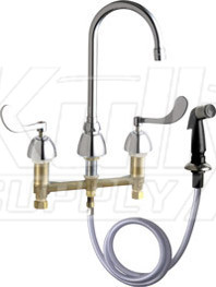 Chicago 200-AGN2AE3-317AB Concealed Hot and Cold Water Sink Faucet with Side Spray