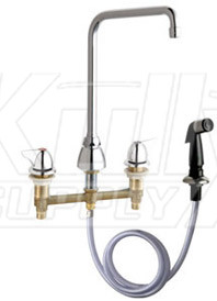 Chicago 200-AHA8-1000ABCP Concealed Hot and Cold Water Sink Faucet with Side Spray