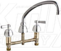 Chicago 201-RSL9E3VPABCP Concealed Hot and Cold Water Sink Faucet