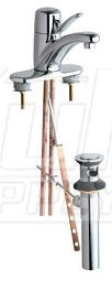 Chicago 2201-4E37ABCP Single Lever Hot and Cold Water Mixing Sink Faucet with Pop-up Waste